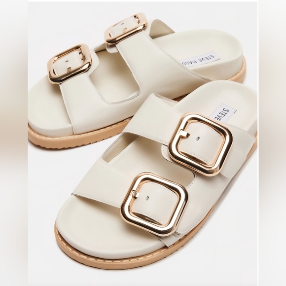 Steve Madden Shoes - NEW! Steve Madden Women's Cape White Leather Sandals, Size 11